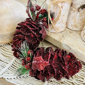 Z Gallerie Glitter Pinecone Ornaments